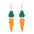 Wholesale Easter Carrot Asymmetric Acrylic Earrings