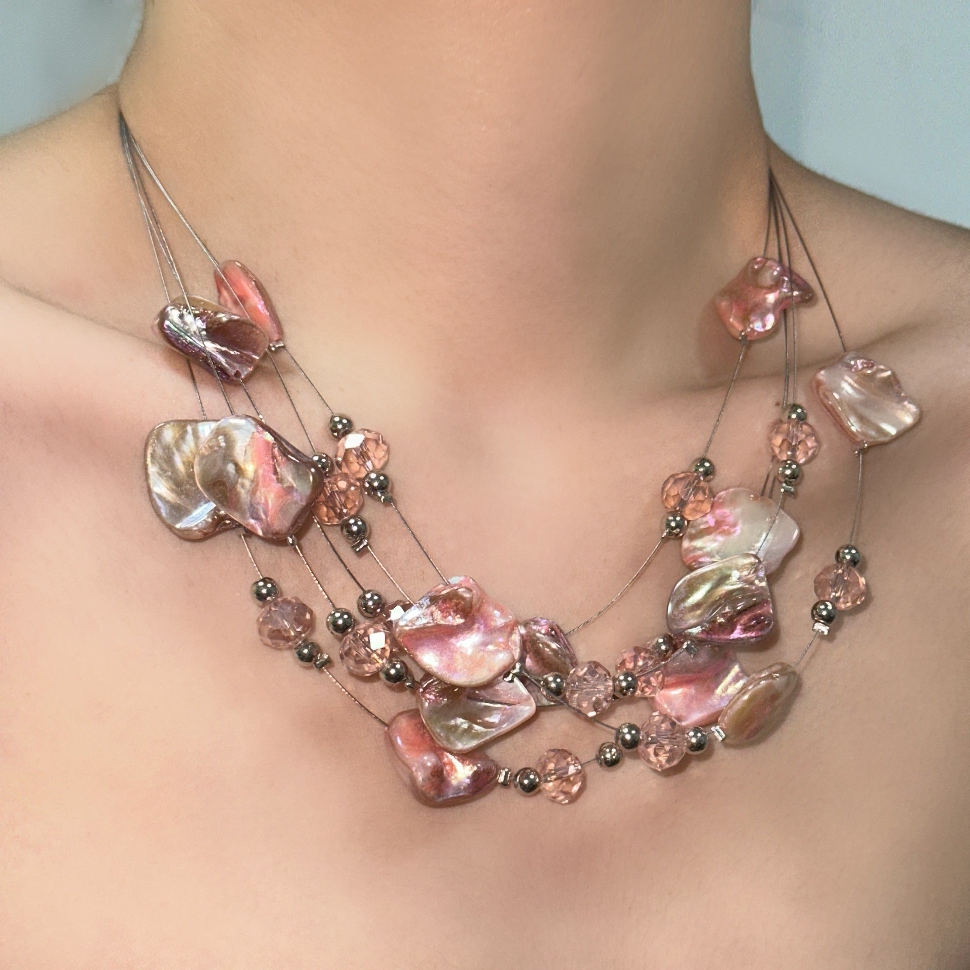 Wholesale Shell necklace irregular bohemian style clavicle chain