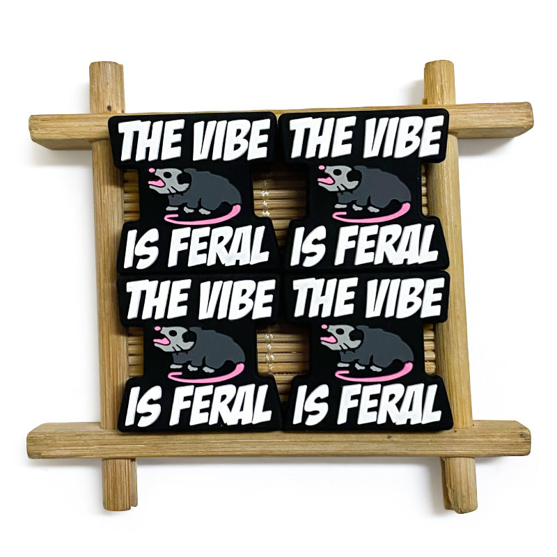 Wholesale 10pcs Silicone Cartoon English Animal Focal Beads ACC-BDS-WDX114