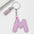 Wholesale PU leather 26 English letters colorful cowhide tassel keychain