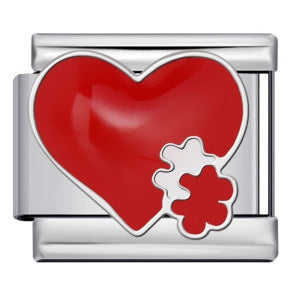 Wholesale  Italian modular  heart-shaped titanium steel  oil-dripping DIYbracelet