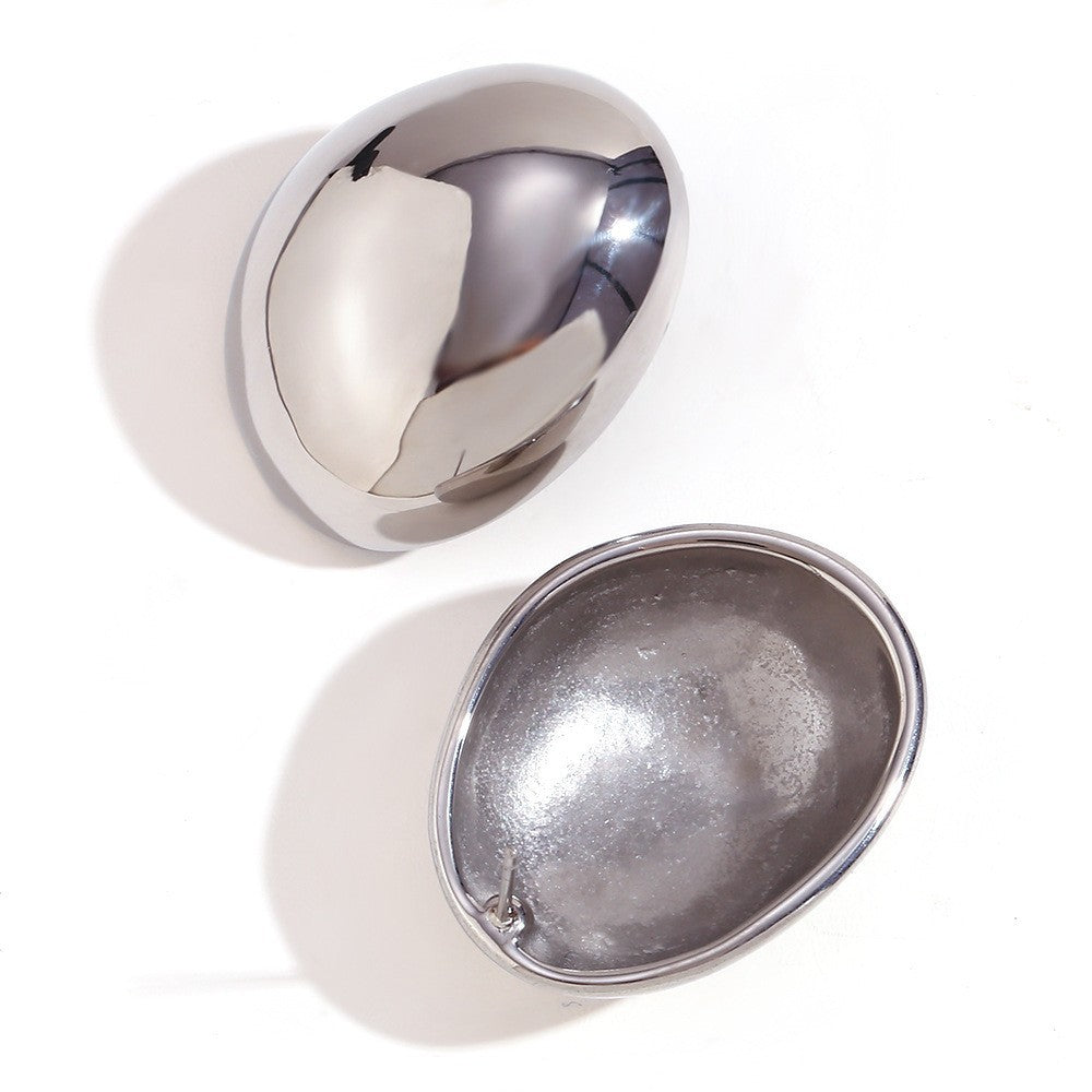 Wholesale Vintage Glossy Water Drop Earrings Stainless Steel 18K Gold Plated ACC-ES-Mengj001