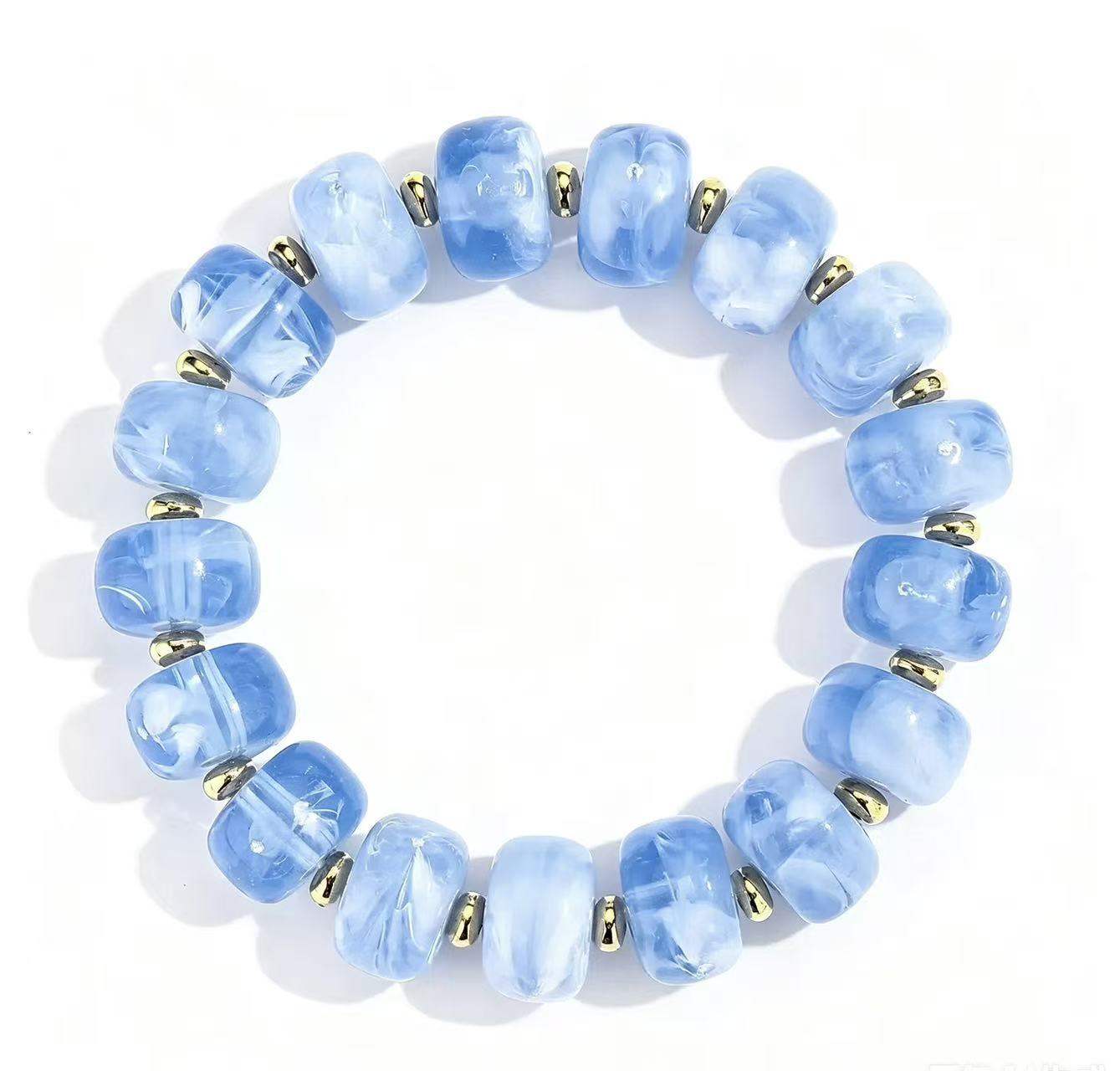 Wholesale Bohemian Acrylic Beaded Bracelet Trendy Rainbow Jewelry Accessory For Women Gift