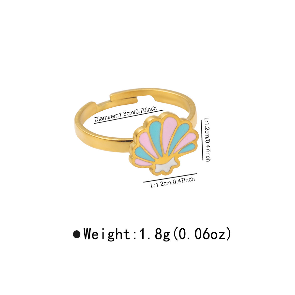 Wholesale Stainless Steel Ring Sweet and Cute Oil Drop Colorful Animal Ocean Style Ring