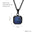Wholesale  titanium steel hip-hop blue pine stone pendant  necklace jewelry
