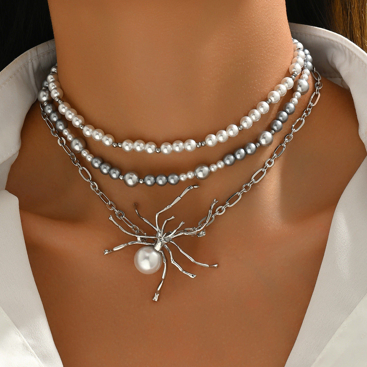 Wholesale  Multi-layer Necklace Retro Pearl Necklaces