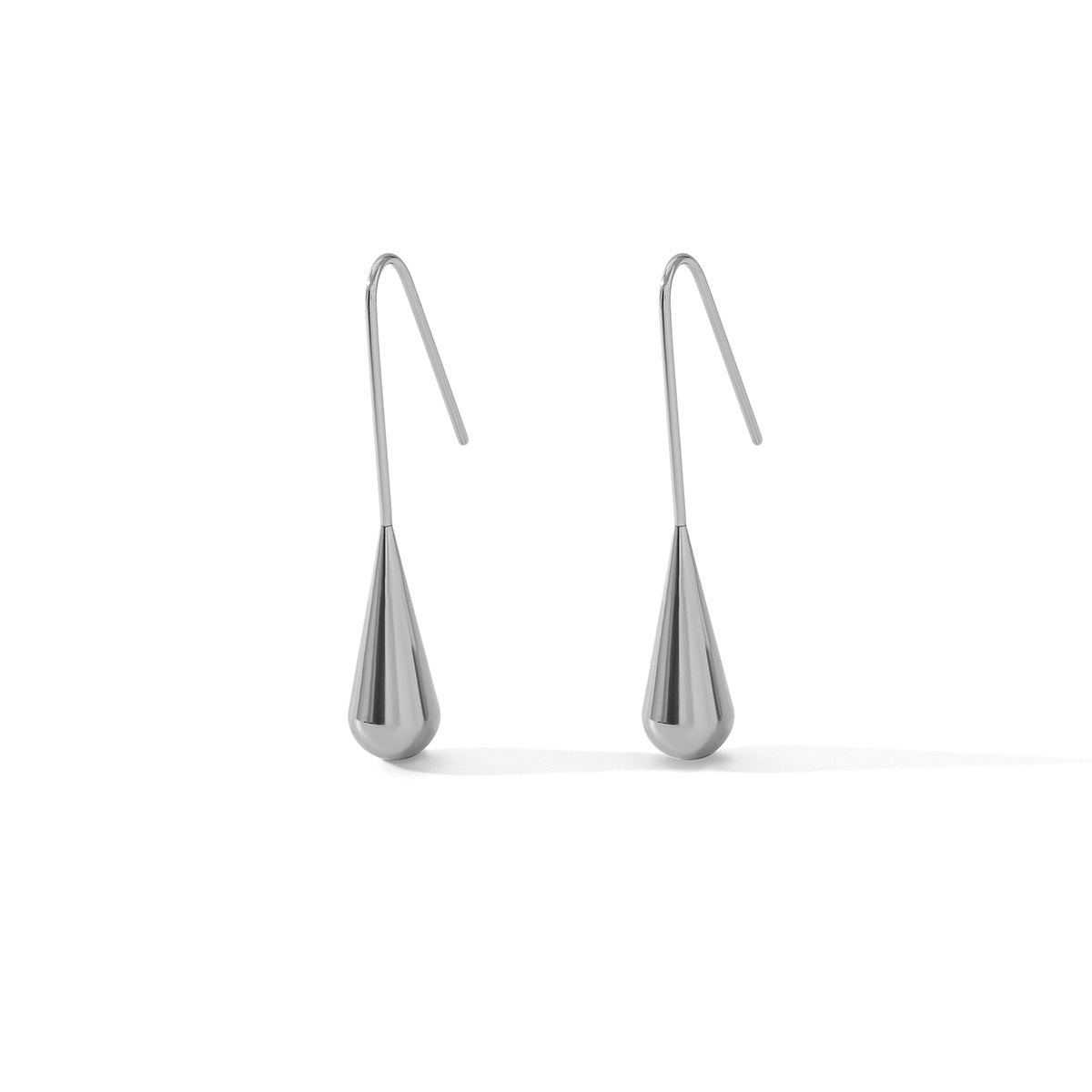Wholesale  stainless steel 18K gold drop-shaped ear hook earrings