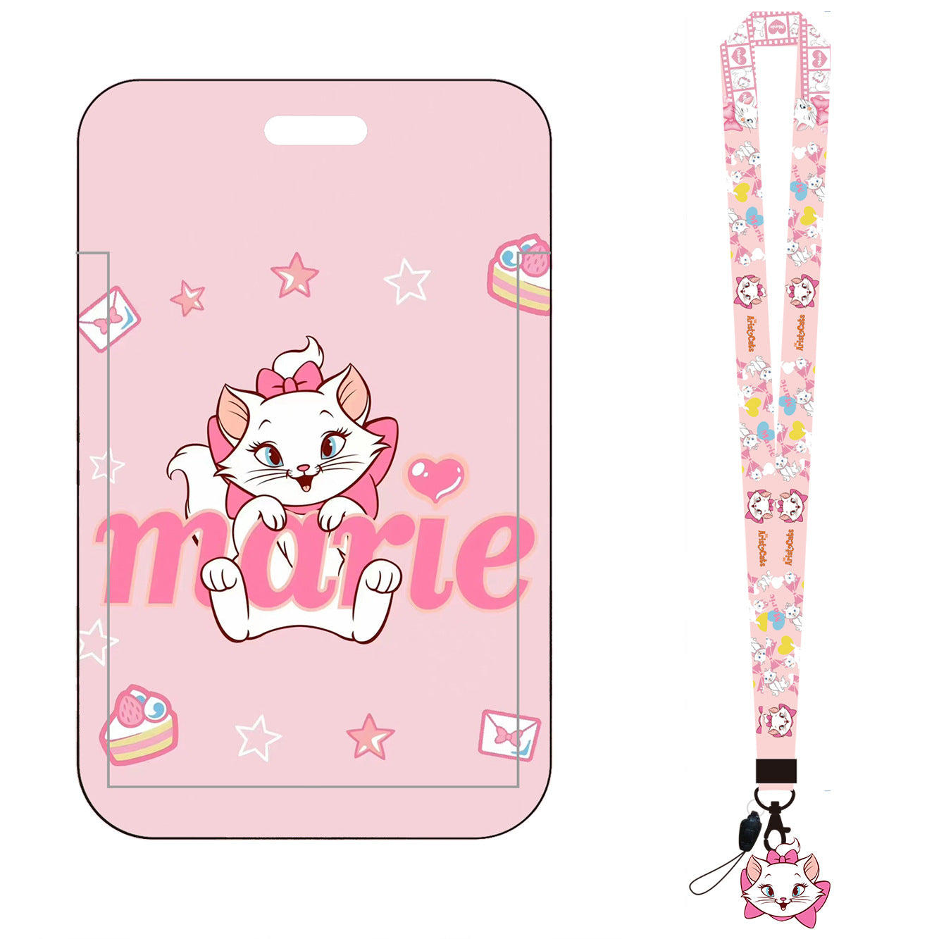Wholesale Cartoon Children Cat Card Holder Style Long Lanyard Keychain ACCVIP-KC-AShi001