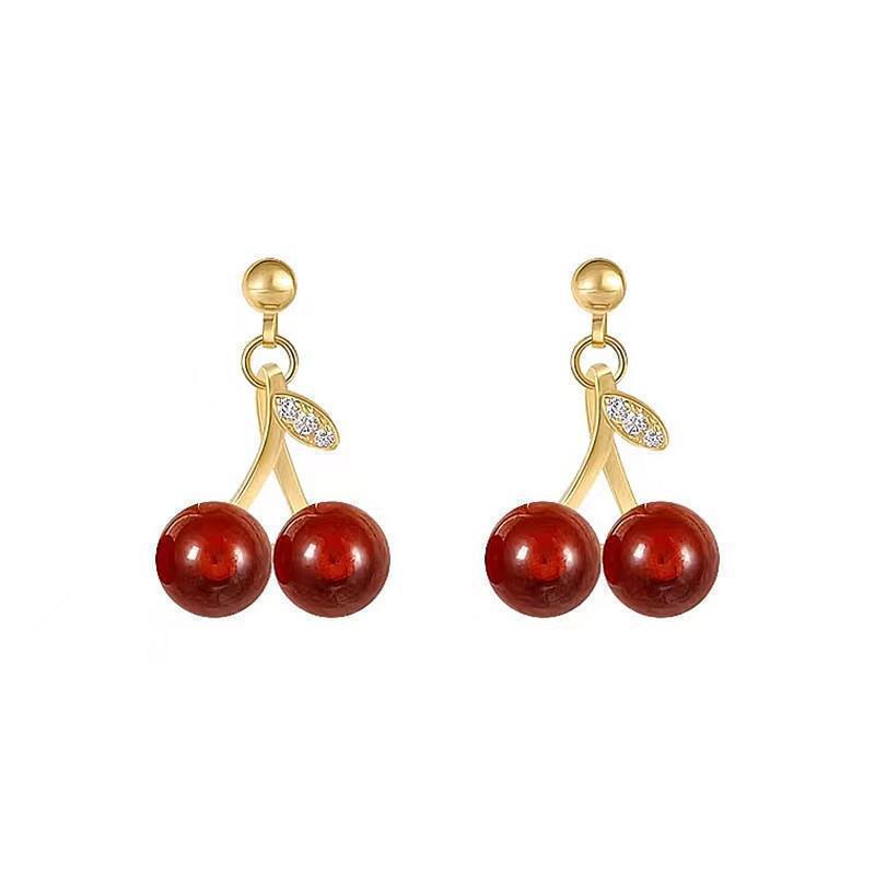 Wholesale Cute Red Cherry Earrings