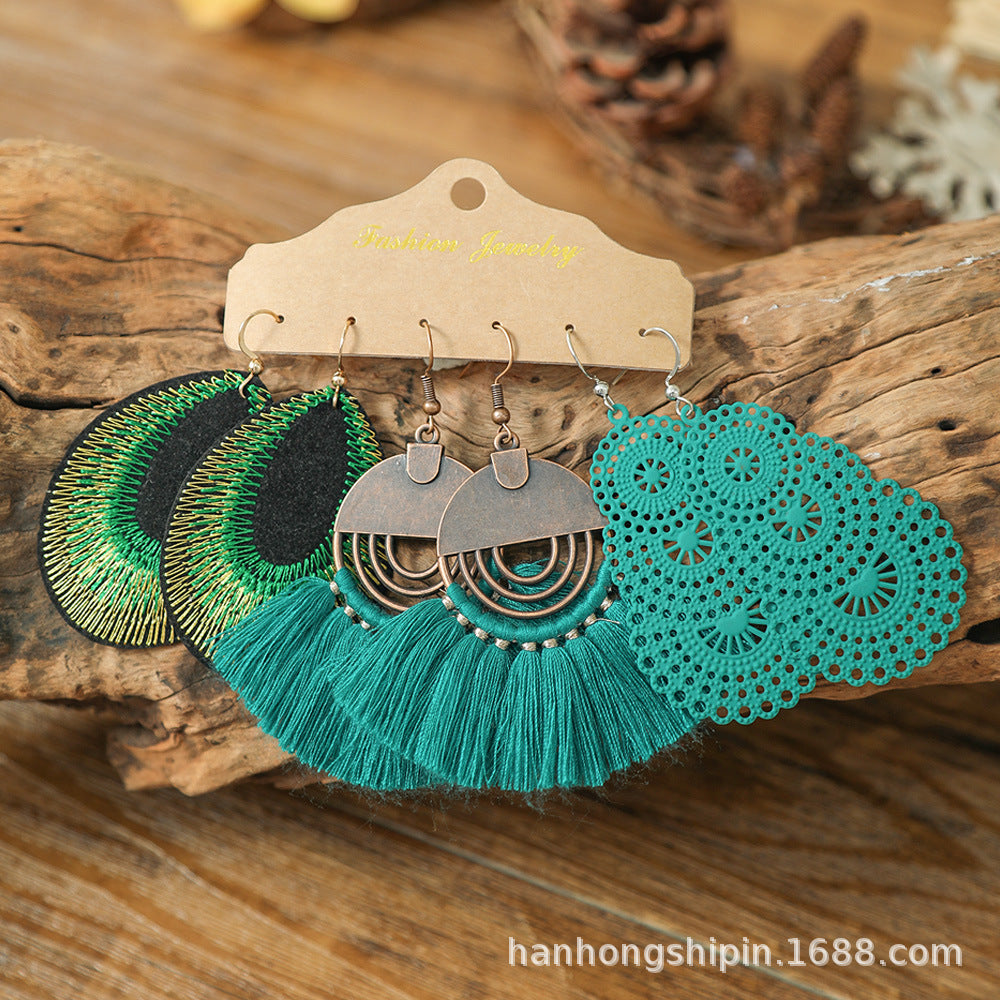 Wholesale Zinc Alloy Ethnic Style Hand woven Earrings Fashion Accessory Gift