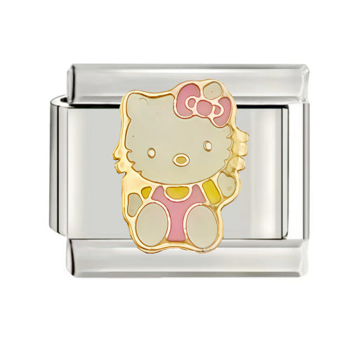 Wholesale Italian Charm Starter Bracelets DIY square Single Section Creative Stainless Steel Composable Bracelet