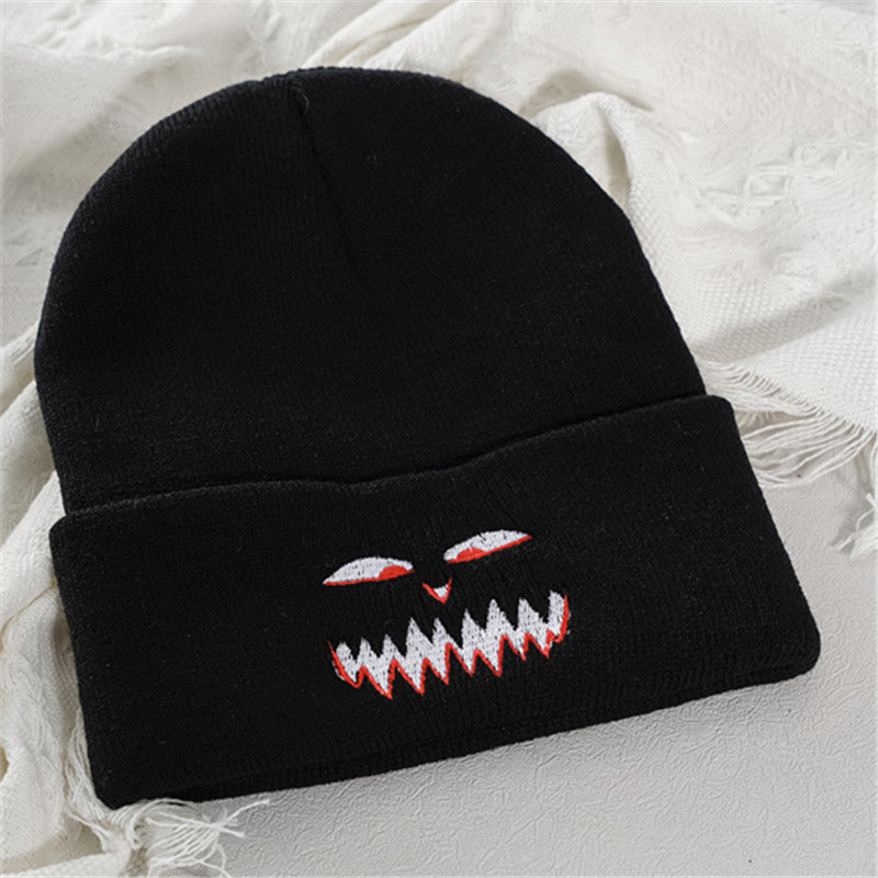 Wholesale   Pumpkin Personalized Embroidered Woolen Knitted Hat