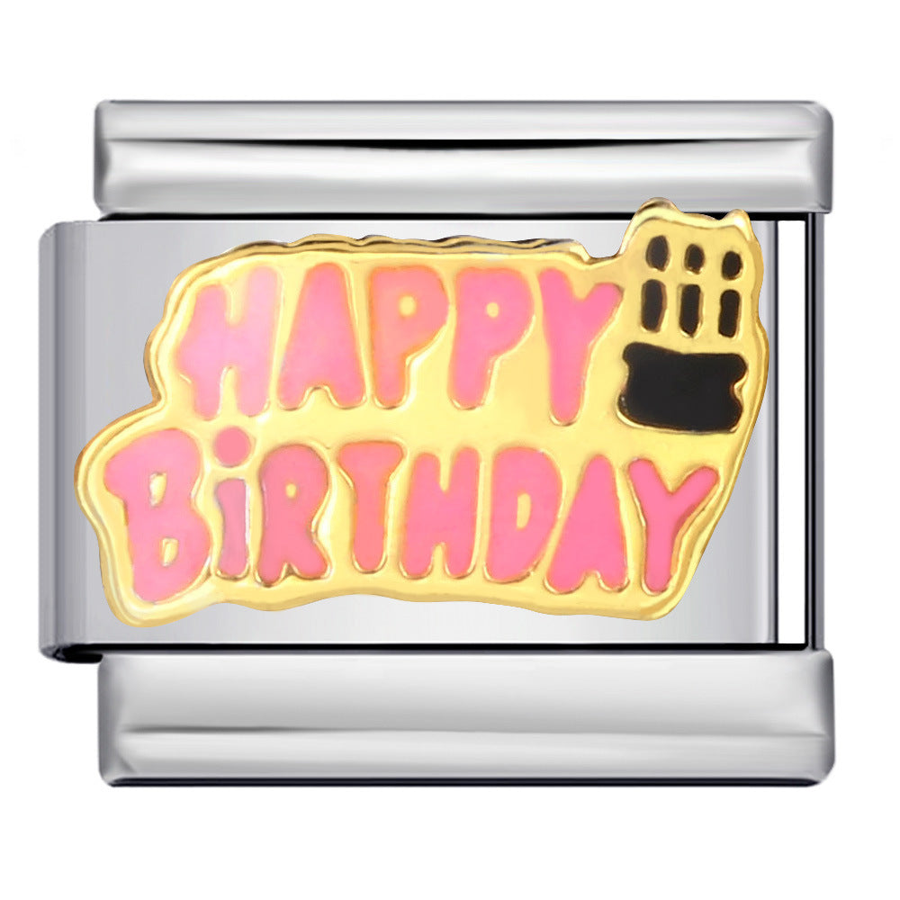 Wholesale Italian Charm Bracelet 9mm DIY Splicing Removable Birthday Party Stainless Steel Composable Bracelet