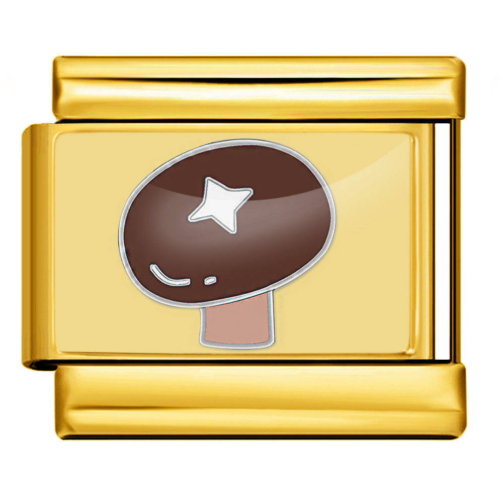 Wholesale  Italian Charm Bracelet 9mm DIY Fruit and Vegetable Series Creative Stainless Steel Composable Bracelet