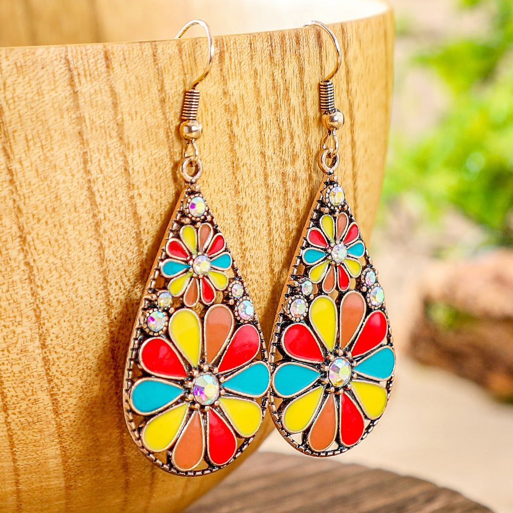 Wholesale  Bohemian Drop Earrings Earrings with Diamond Vintage