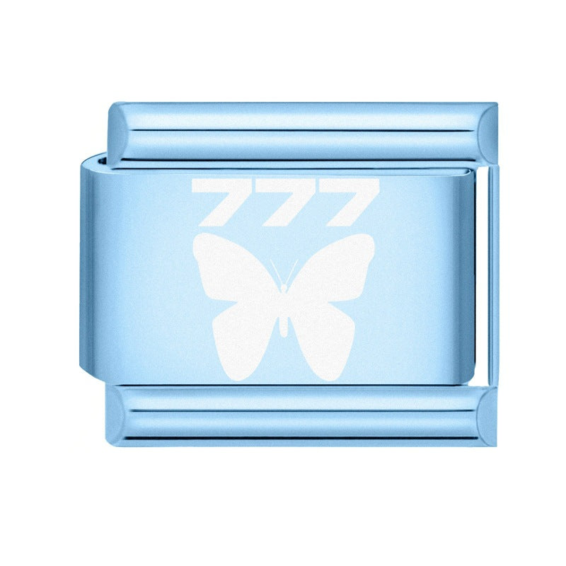 Wholesale 9mm Italian Charm Starter Bracelets DIY square Single Section Creative Stainless Steel Composable Bracelet