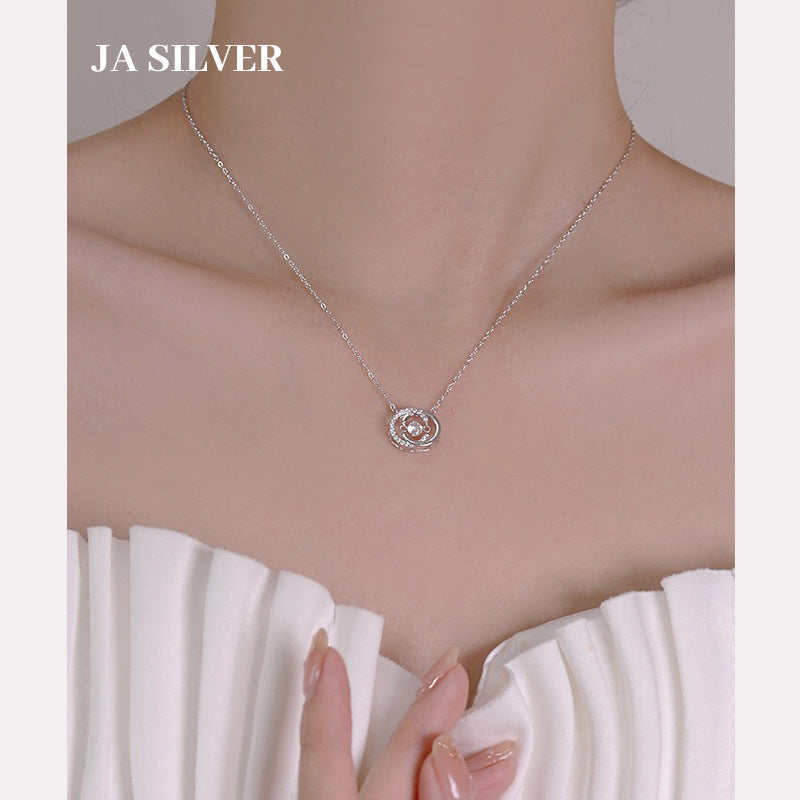 Wholesale  925 sterling silver beating heart necklace