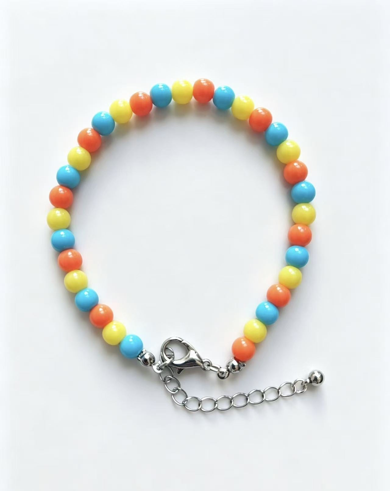 Wholesale Colorful Handmade Acrylic Beaded Bracelet Pet Collar Trendy Jewelry Gift