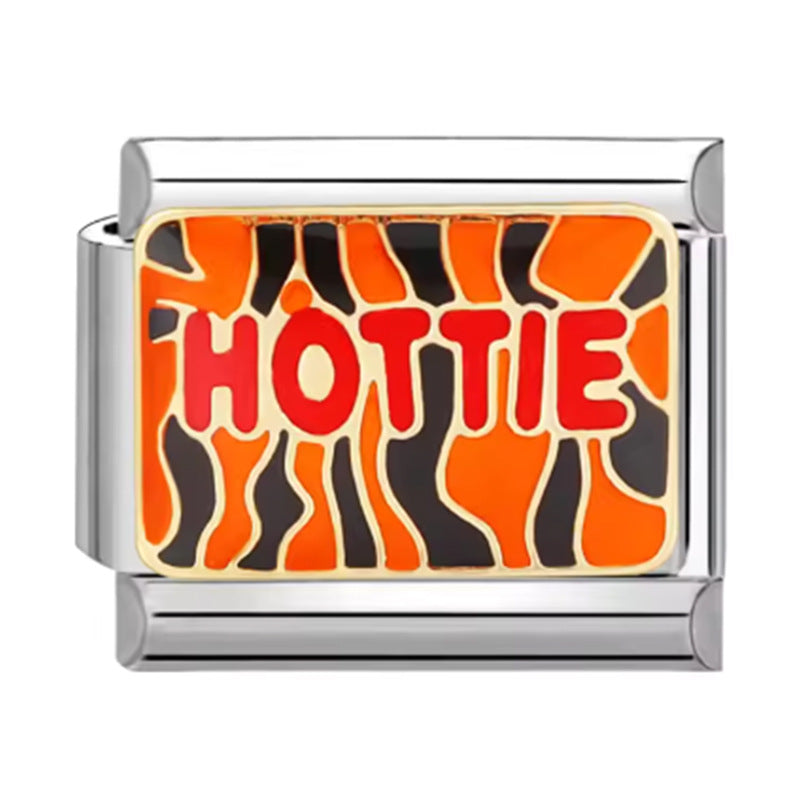 Wholesale 10pcs Italian Charm Bracelet 9mm DIY Splicing Removable Plant Flower Element Stainless Steel Composable Bracelet