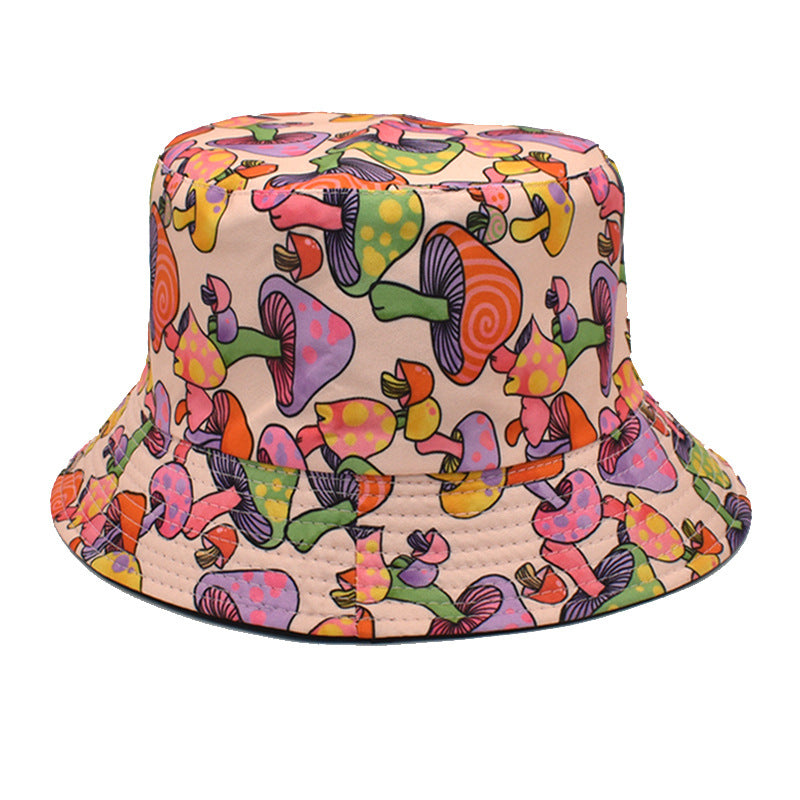 Wholesale Colorful Mushroom Pattern Bucket Hat ACC-HT-ShunMa003