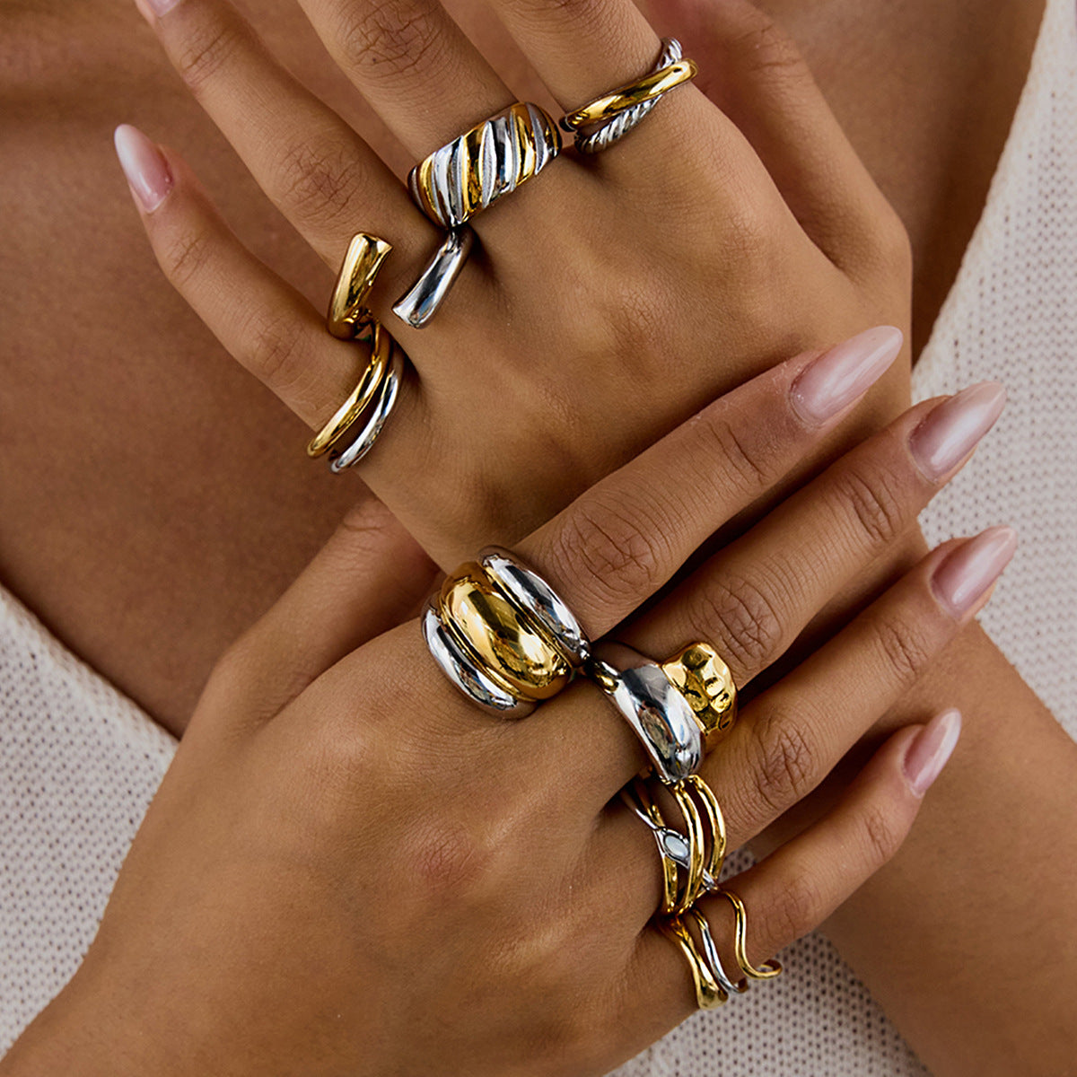 Wholesale Color matching ring stainless steel  non-fading jewelry