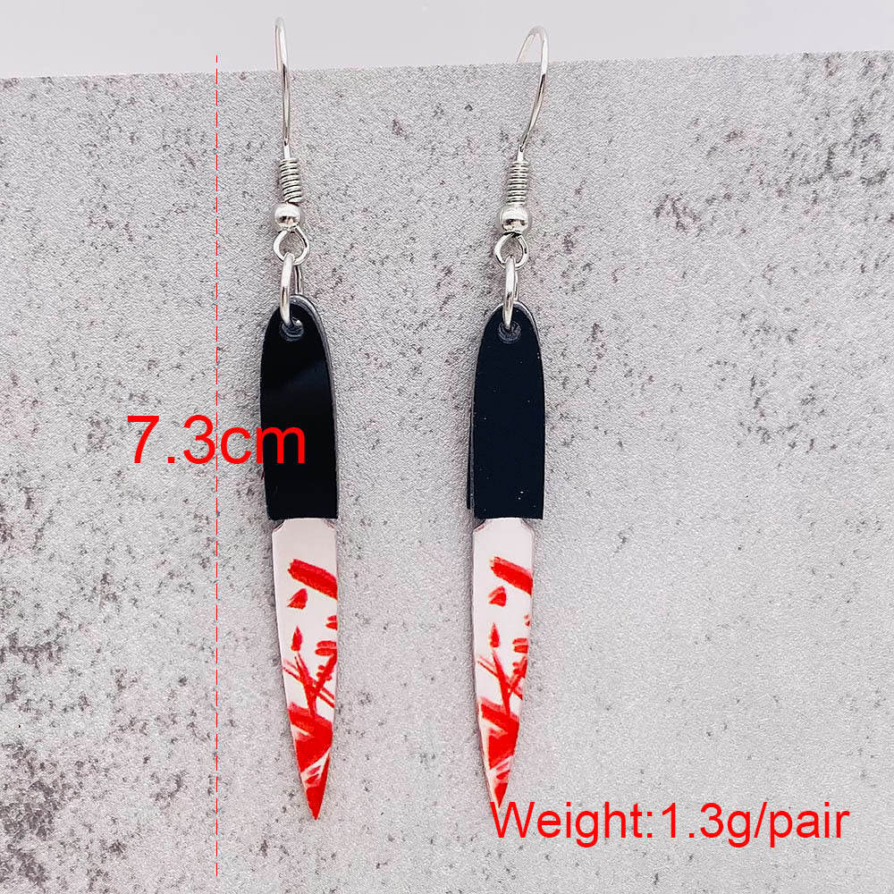 Wholesale  blood print acrylic earrings
