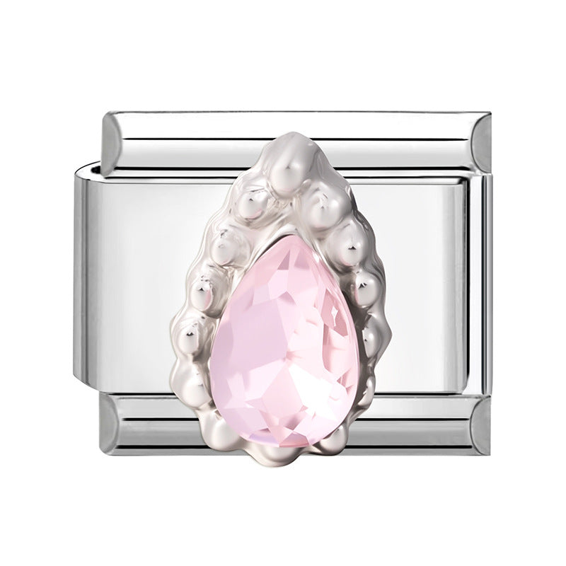 Wholesale Italian Charm Bracelet 9mm DIY Splicing Butterfly Patch Stainless Steel Composable Bracelet