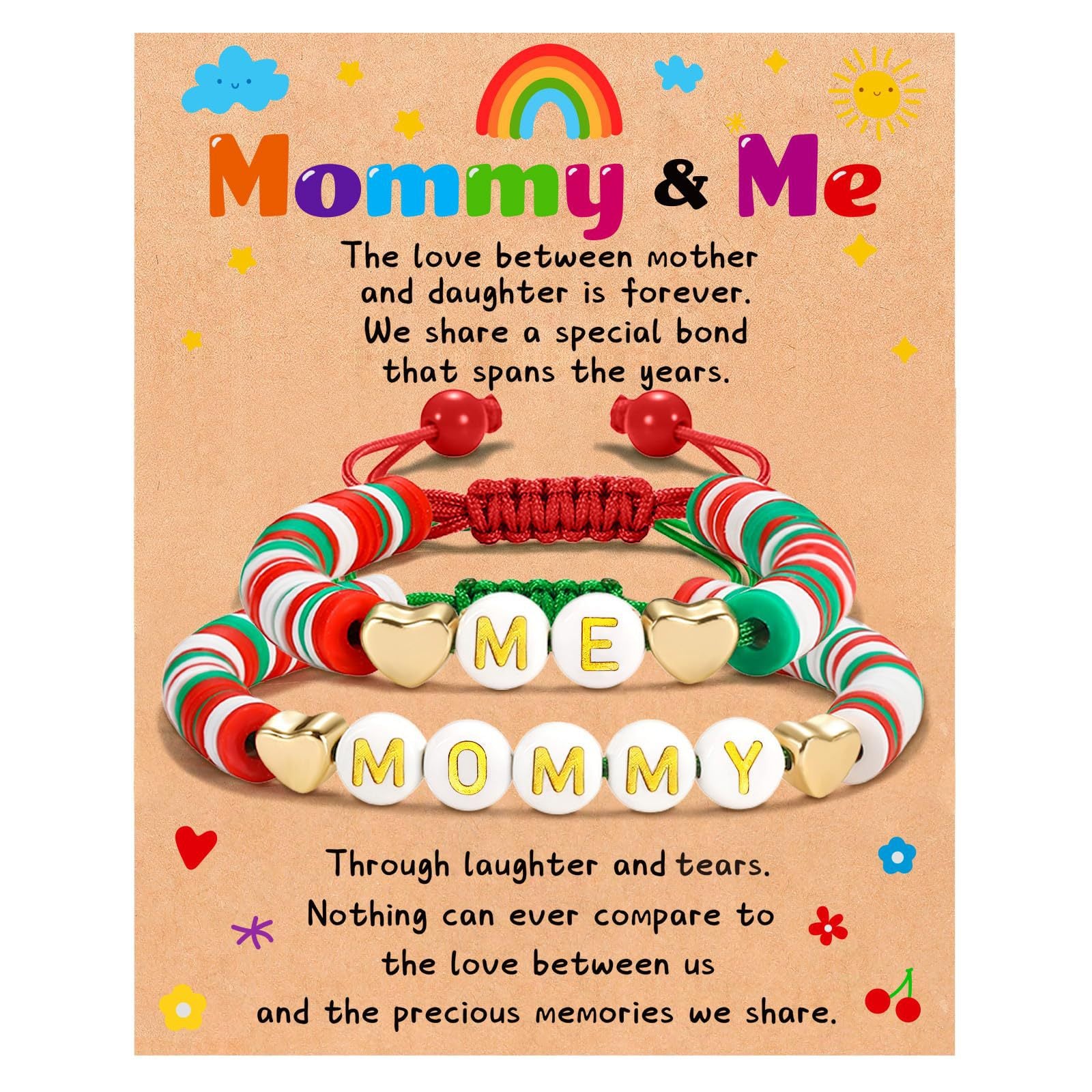 Wholesale Parent-child Gift Single Loop Braided Adjustable Soft Clay Slice Bracelet ACC-BT-FenRui003