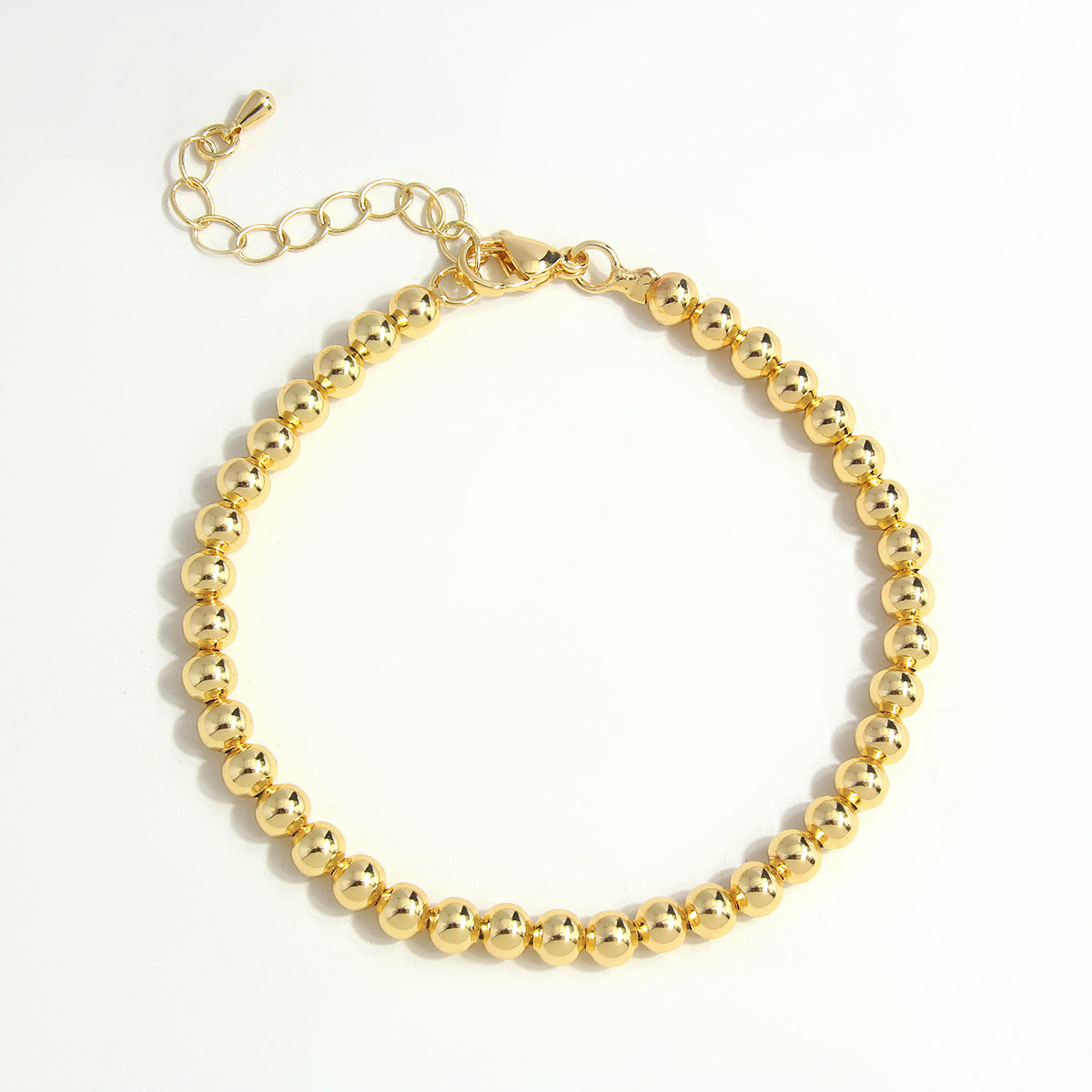 Wholesale Geometric Metal Hollow Beads Copper Bracelet ACC-BT-HongMing003