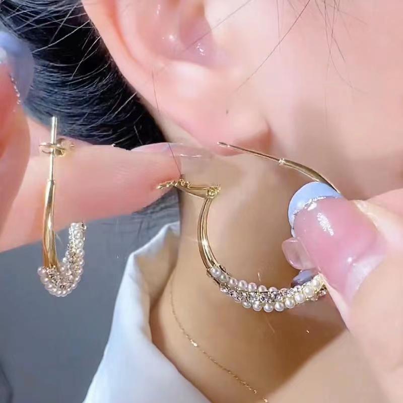 Wholesale Hoop Earrings Crystal Earrings ACC-ES-Yinhe004