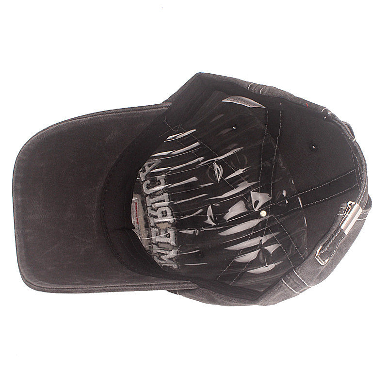 Wholesale washed baseball cap 3D embroidery AMERICA patch peaked cap flag casual hat