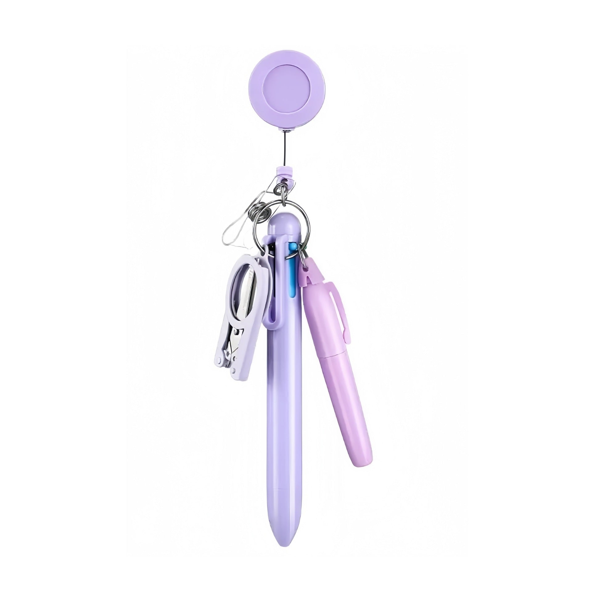 Wholesale Macaron Nurse Pen Set Series Acrylic Retractable Rotating Badge Keychain