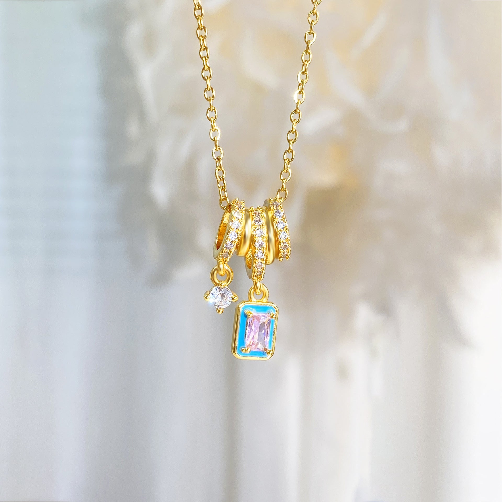 Wholesale Copper Plated 18k Real Gold Hot Sale Love Necklace ACC-NE-YuXun006