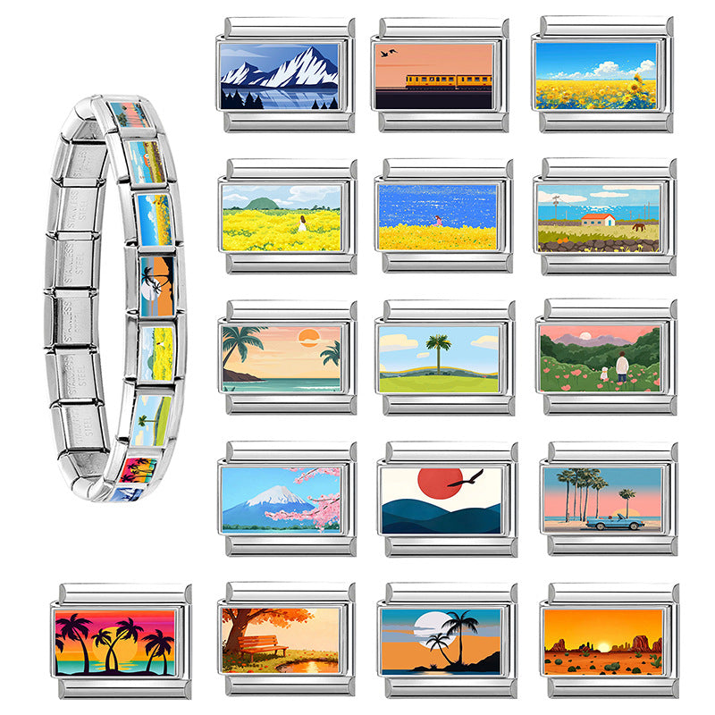 Wholesale Landscape Design DIY Modular Bracelet Kit Fashion Accessory Boutique Resale