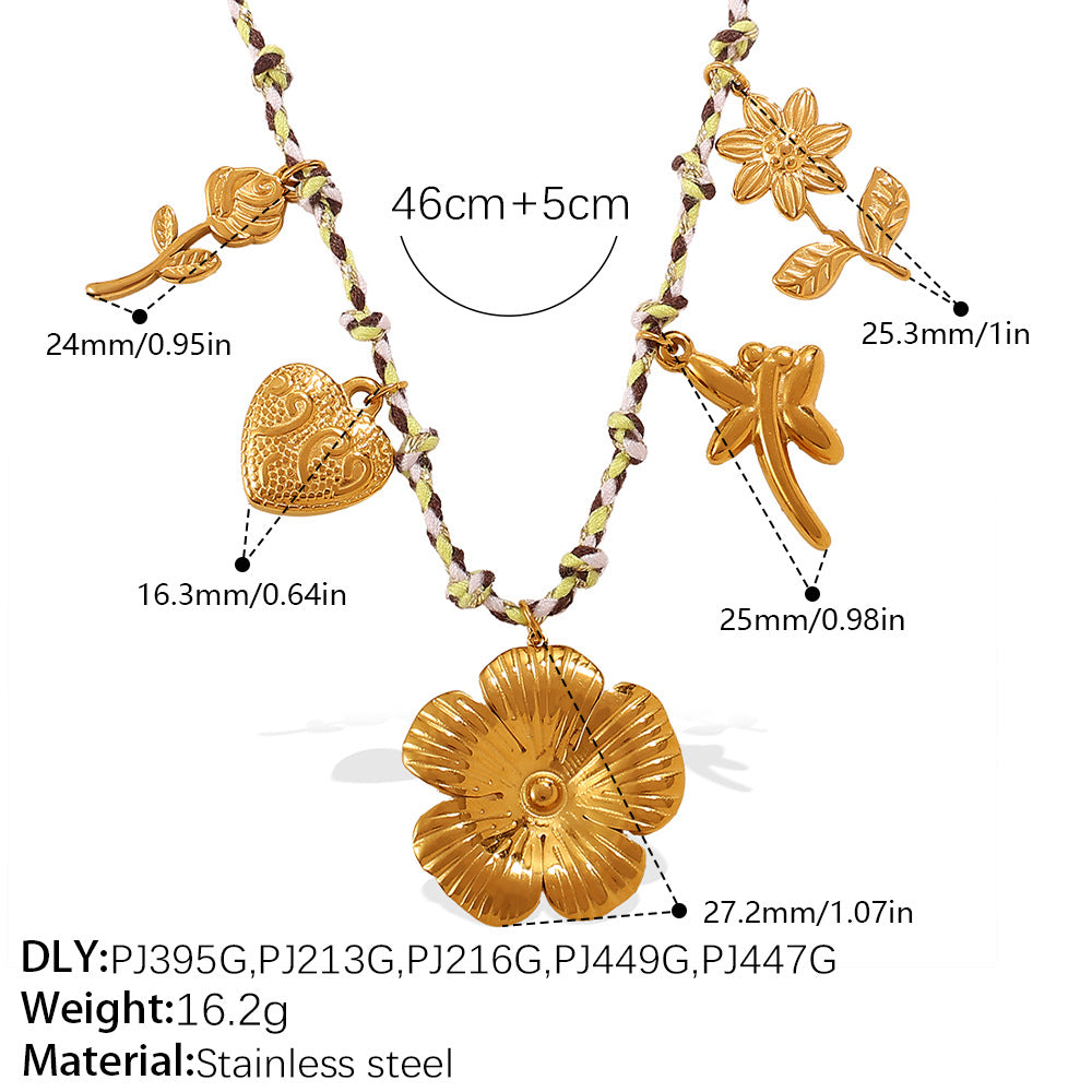 Wholesale DIY pendant knotted rope bracelet colorfast ocean-themed pendant necklace jewelry
