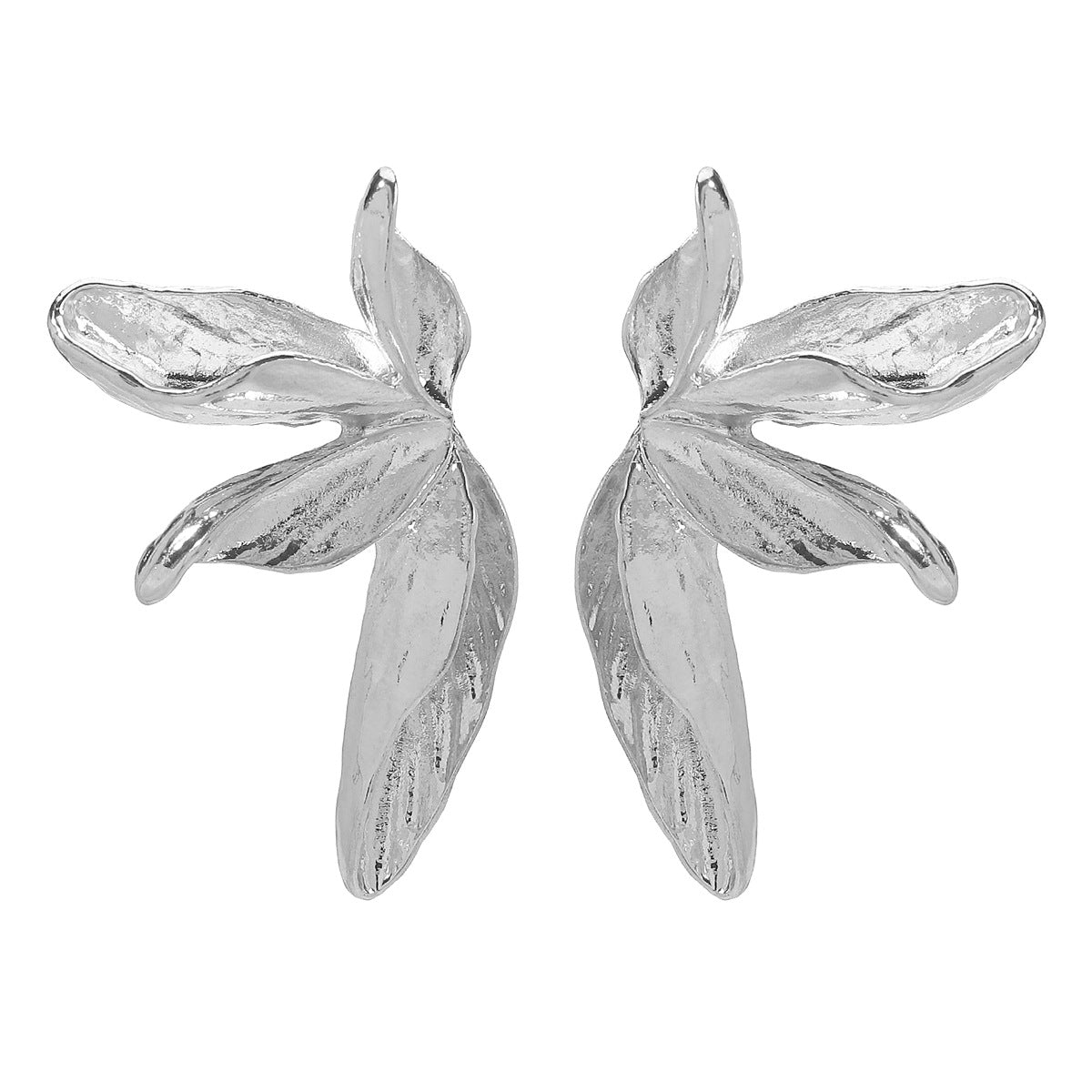 Orecchini grandi fiori in lega tridimensionale all'ingrosso