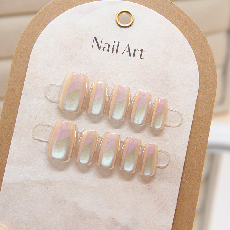 Wholesale 10 Pieces/box Pure Color Cat Eye Nails Kits Nail Stickers