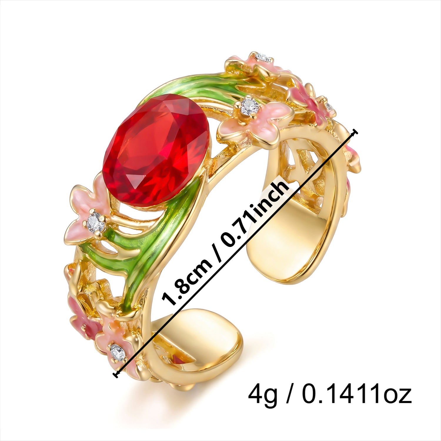 Wholesale Retro Enamel Flower Open Bangle For Women Hollow Out Copper Jewelry Accessory Boutique Resale Party Gift