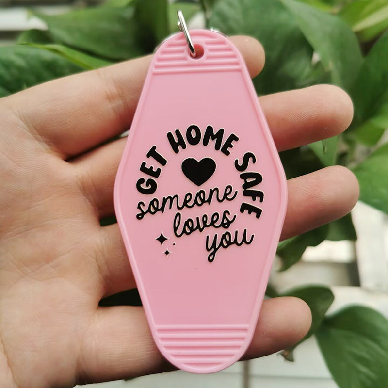 Wholesale Hotel Plastic UV Printing Keychain ACC-KC-MeiXin013