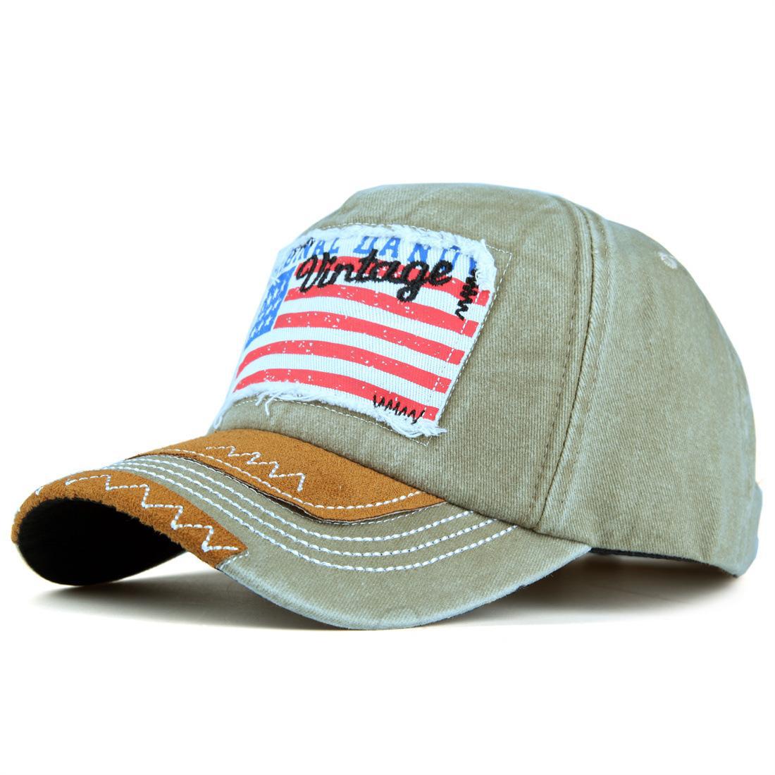 Wholesale American Independence Day Embroidered Washed Distressed Baseball Cap ACC-HT-DingRui001