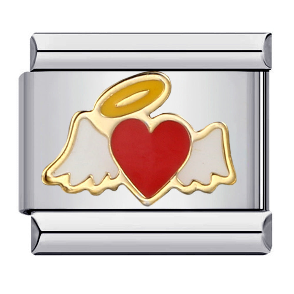 Wholesale Italian Charm Bracelet 9mm DIY Splicing Removable Religious Element Stainless Steel Composable Bracelet