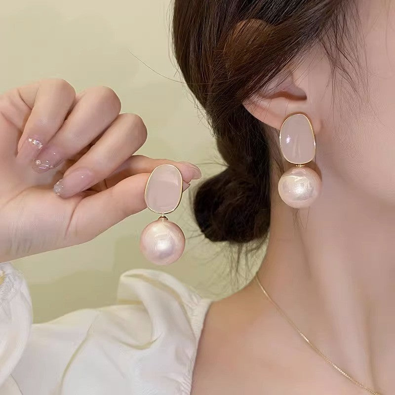 Wholesale Vintage 925 Large Pearl Earrings ACC-ES-Yixin006