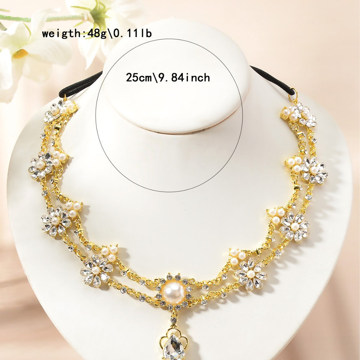 Wholesale Luxury Pearl Necklace Flower Accessories