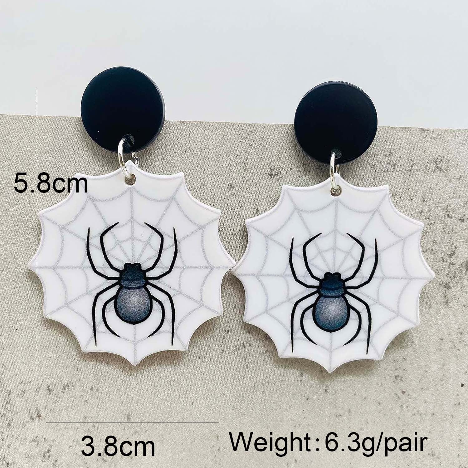 Wholesale Halloween Spider Skull Pumpkin Acrylic Earrings ACC-ES-ChenY023