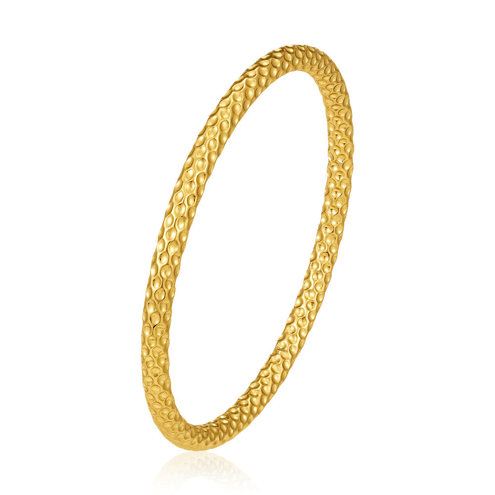 Wholesale European and American Style Hollow Bracelet Stainless Steel Gold Plated Boutique Resale Jewelry Accessory