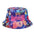 Wholesale  retro printed 80s 90s fisherman hat  double-sided basin hat outdoor bucket hat