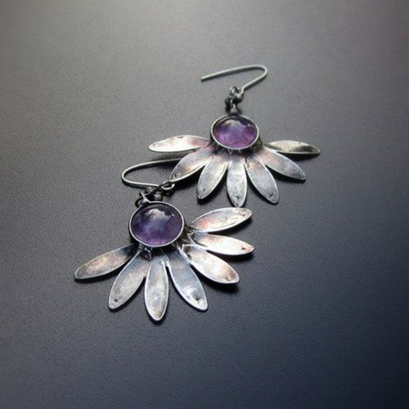 Wholesale Bohemian style plant flower earrings