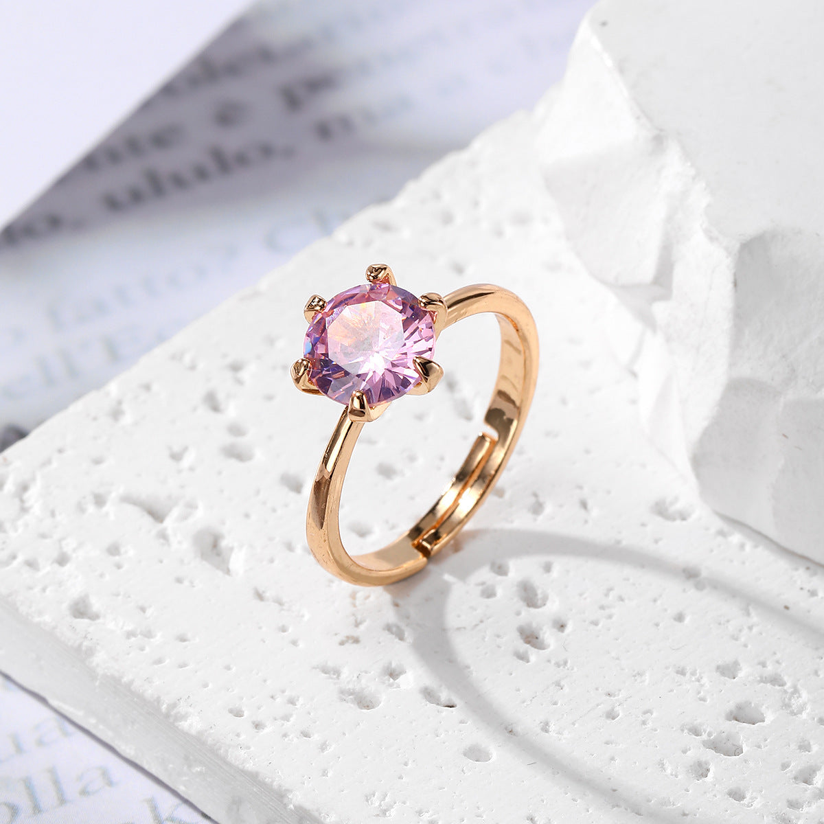 Wholesale Green Geometric Rhinestone Ring Women S Adjustable Open Alloy Jewelry Accessory Party Gift Everyday Wear