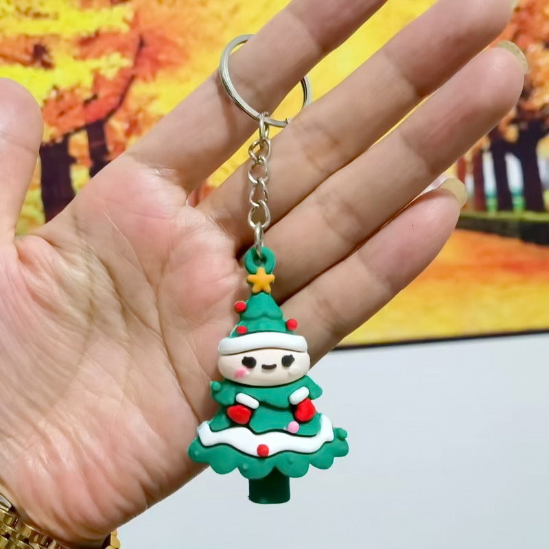 Wholesale Couple keychain car key pendant Christmas doll keychain