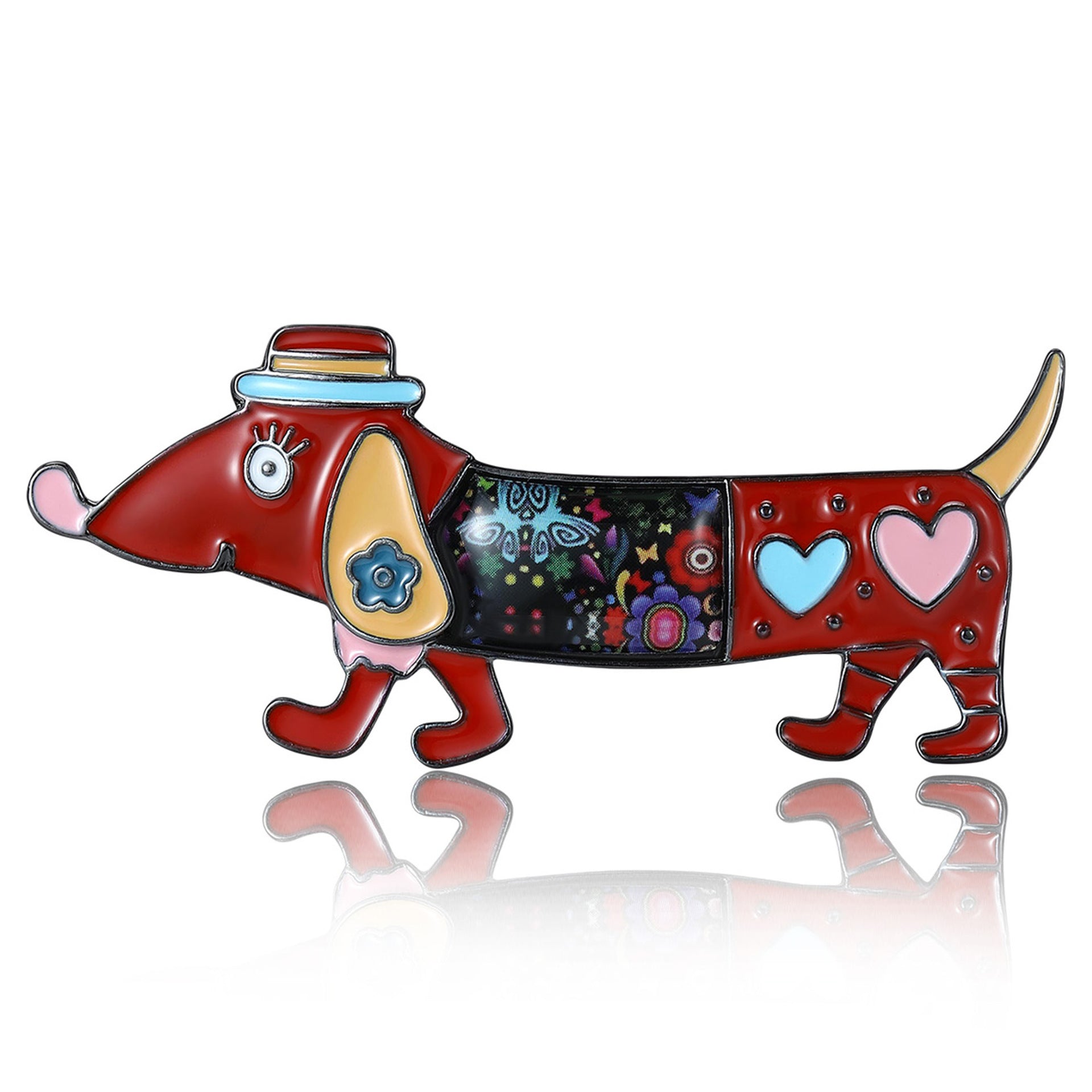 Wholesale Stylish Dachshund Enamel Brooch Pin Alloy Fashion Accessory For Men Women Clothing Bag